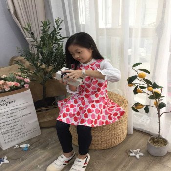Váy cổ bèo dài tay size 2-6 